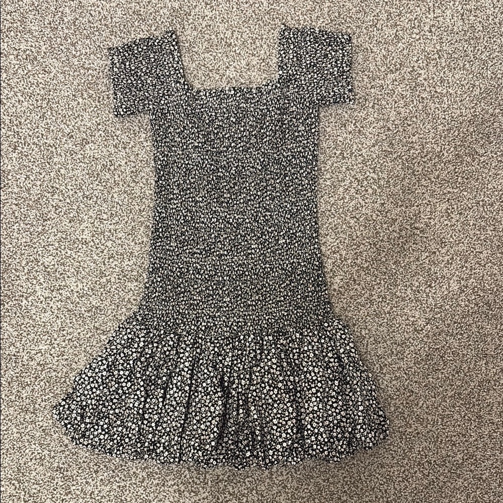 H&M Floral Black and White Dress